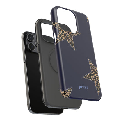 Navy Leopard Star Phone Case