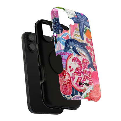 Dolphin Tropics Collage Phone Case