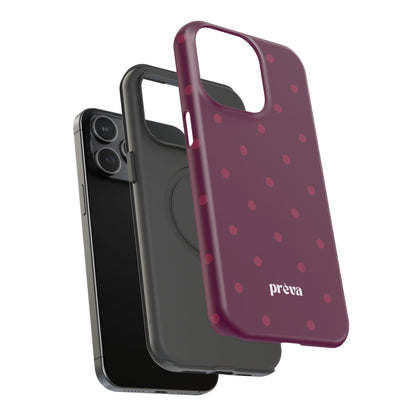 Maroon Polka Dots Phone Case