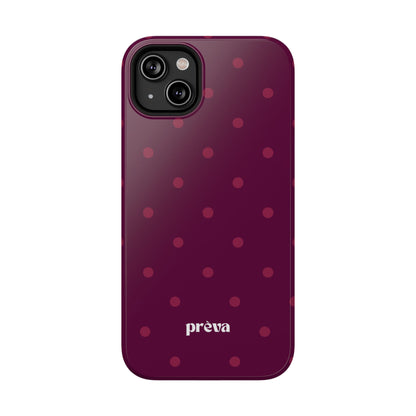 Maroon Polka Dots Phone Case