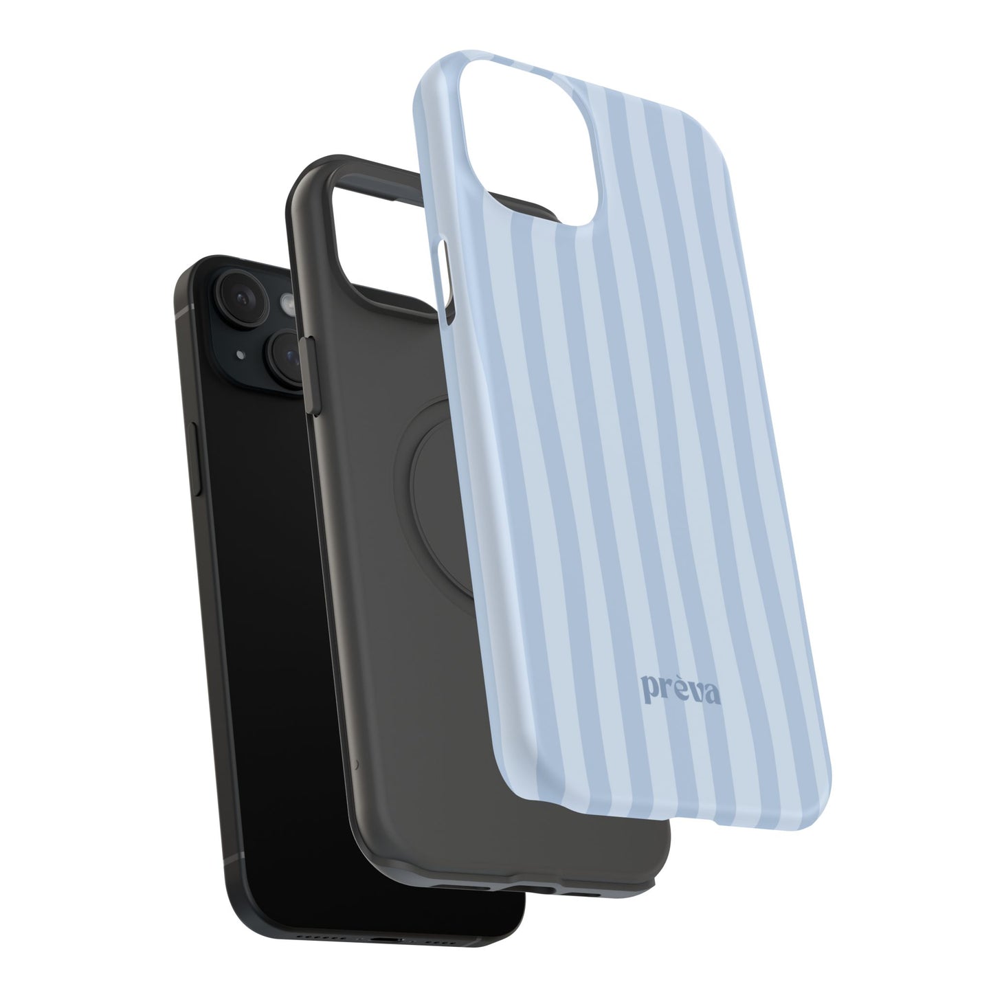 Pastel Blue Stripes Phone Case