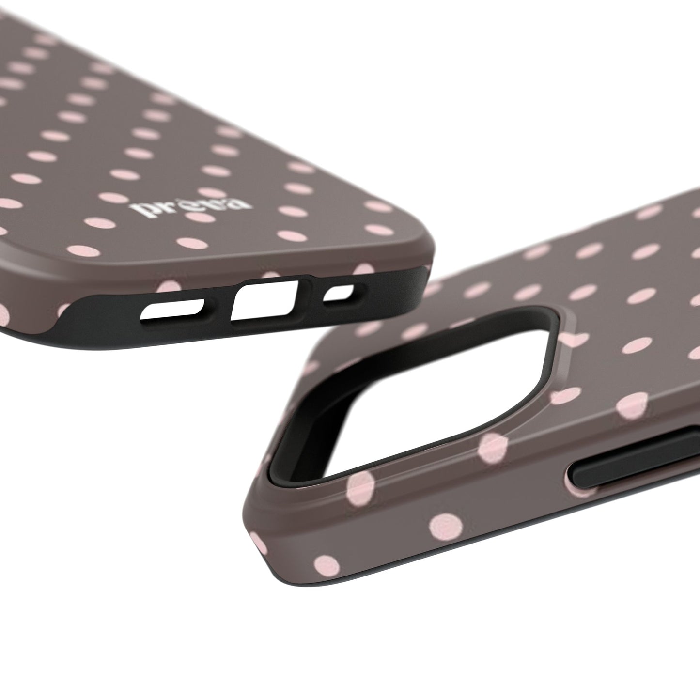 Brown and Pink Polka Dot Phone Case