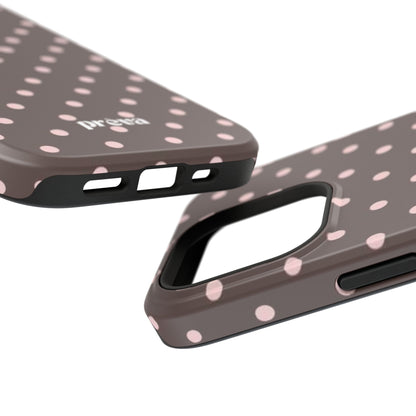 Brown and Pink Polka Dot Phone Case
