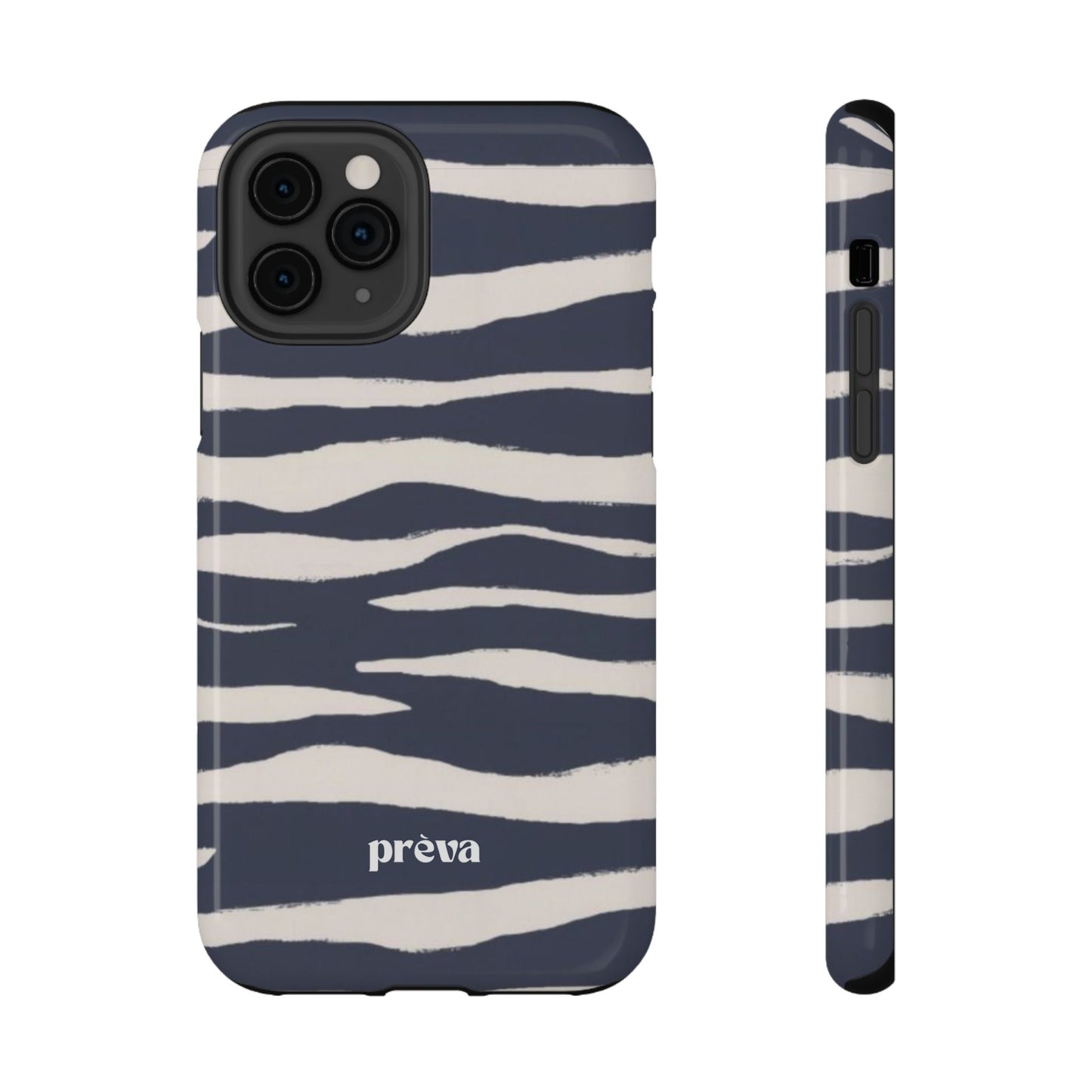 Navy & Cream Zebra Phone Case
