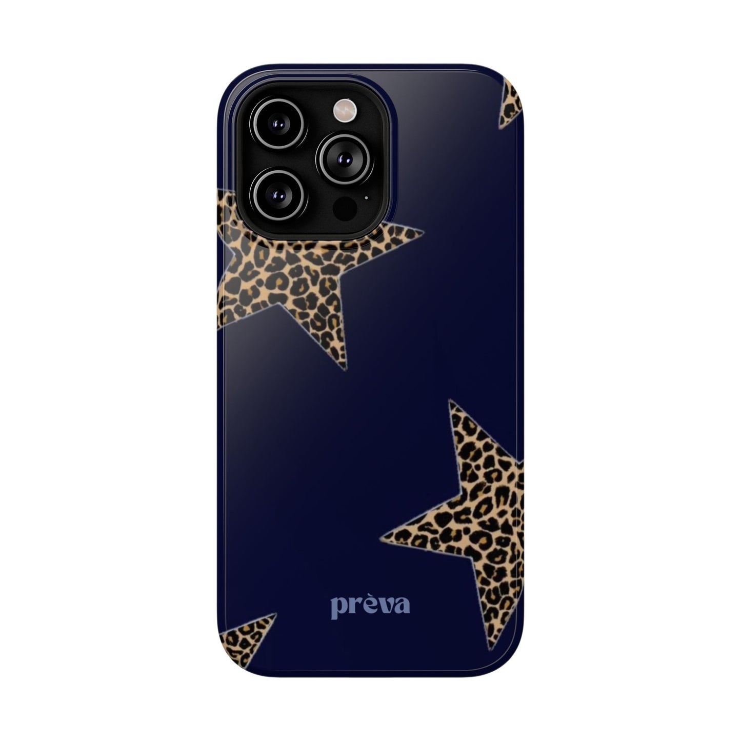 Navy Leopard Star Phone Case
