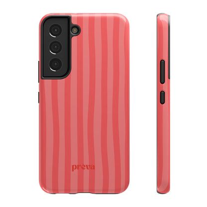 Coral Stipes Phone Case