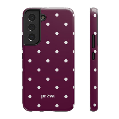 Maroon Polka Dot Phone Case