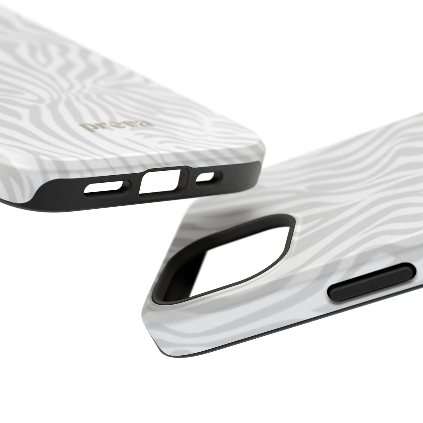 Zebra White Wave Phone Case