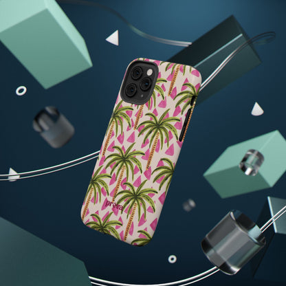 Phone Case — Pink Palm Tree Impact-Resistant Protector