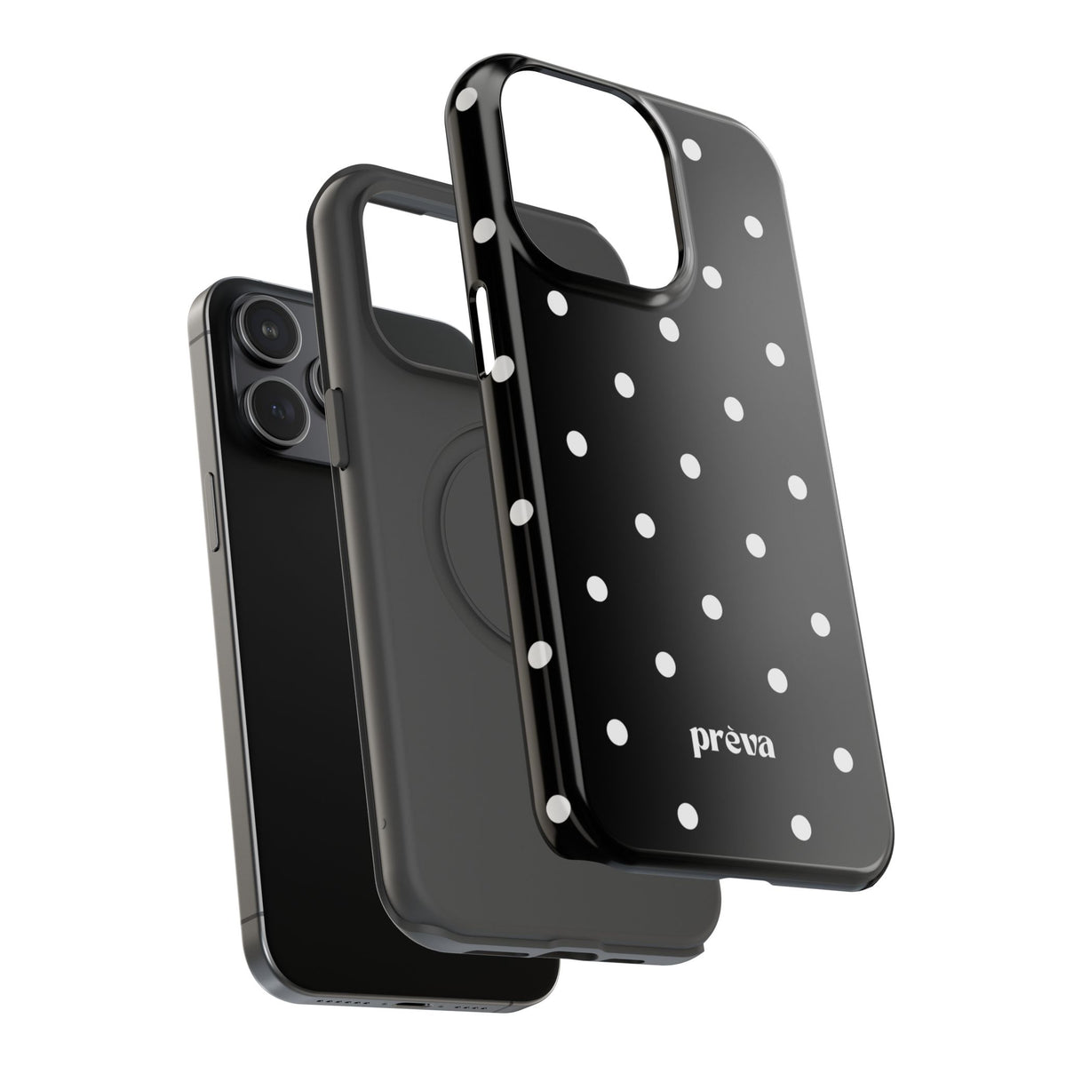 Black with White Polka Dots Phone Case