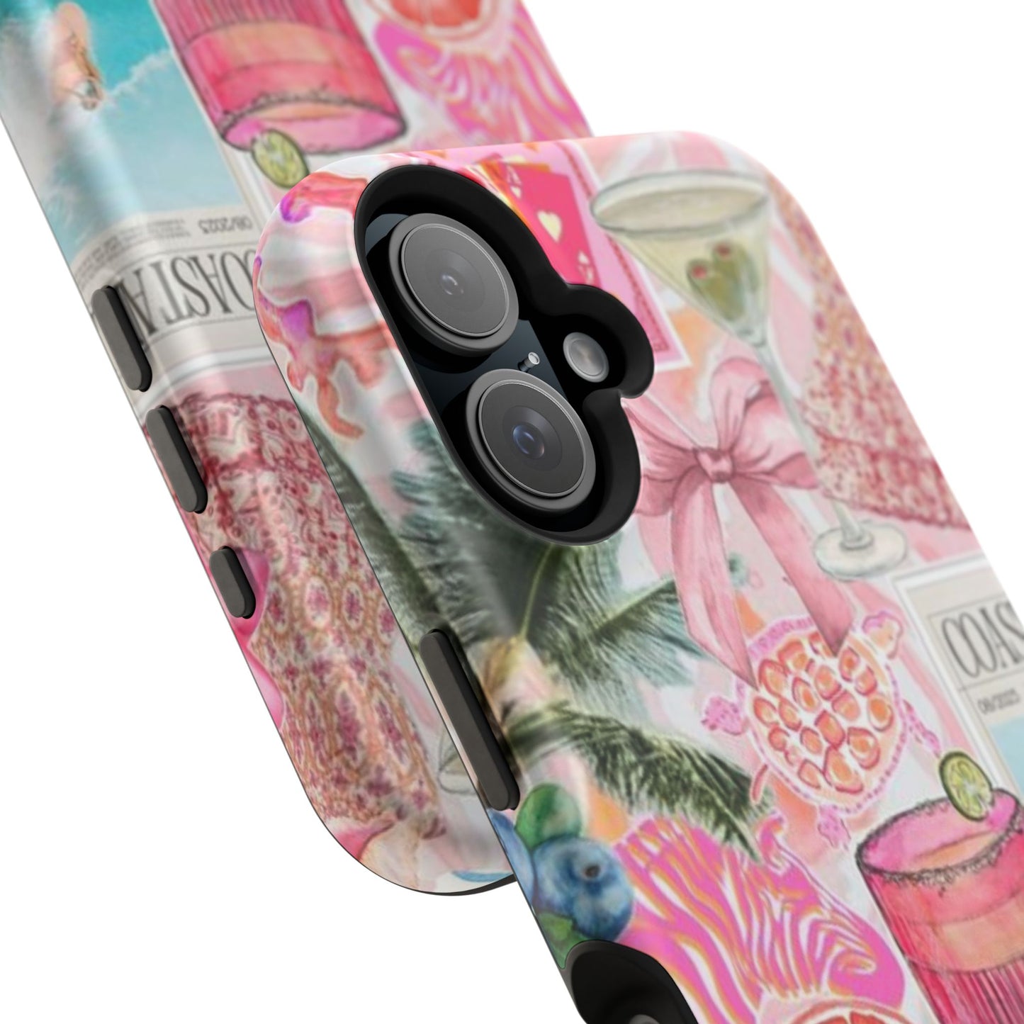 Pink Cocktail Collage Phone Case