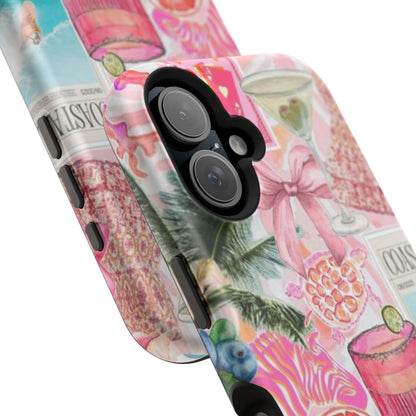 Pink Cocktail Collage Phone Case