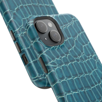Teal Croc Phone Case