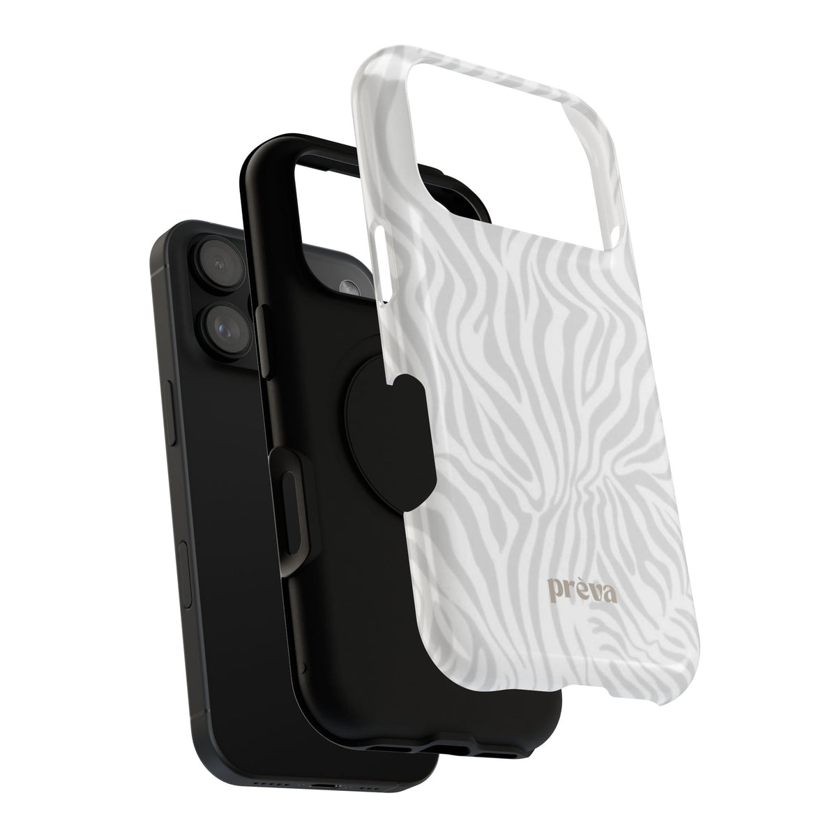 Zebra White Wave Phone Case