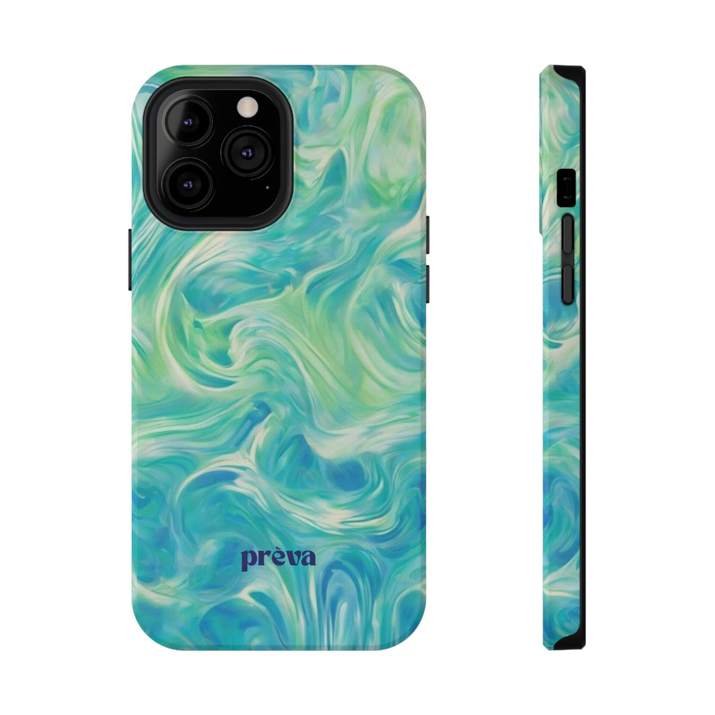 Teal & Green Swirl Phone Case