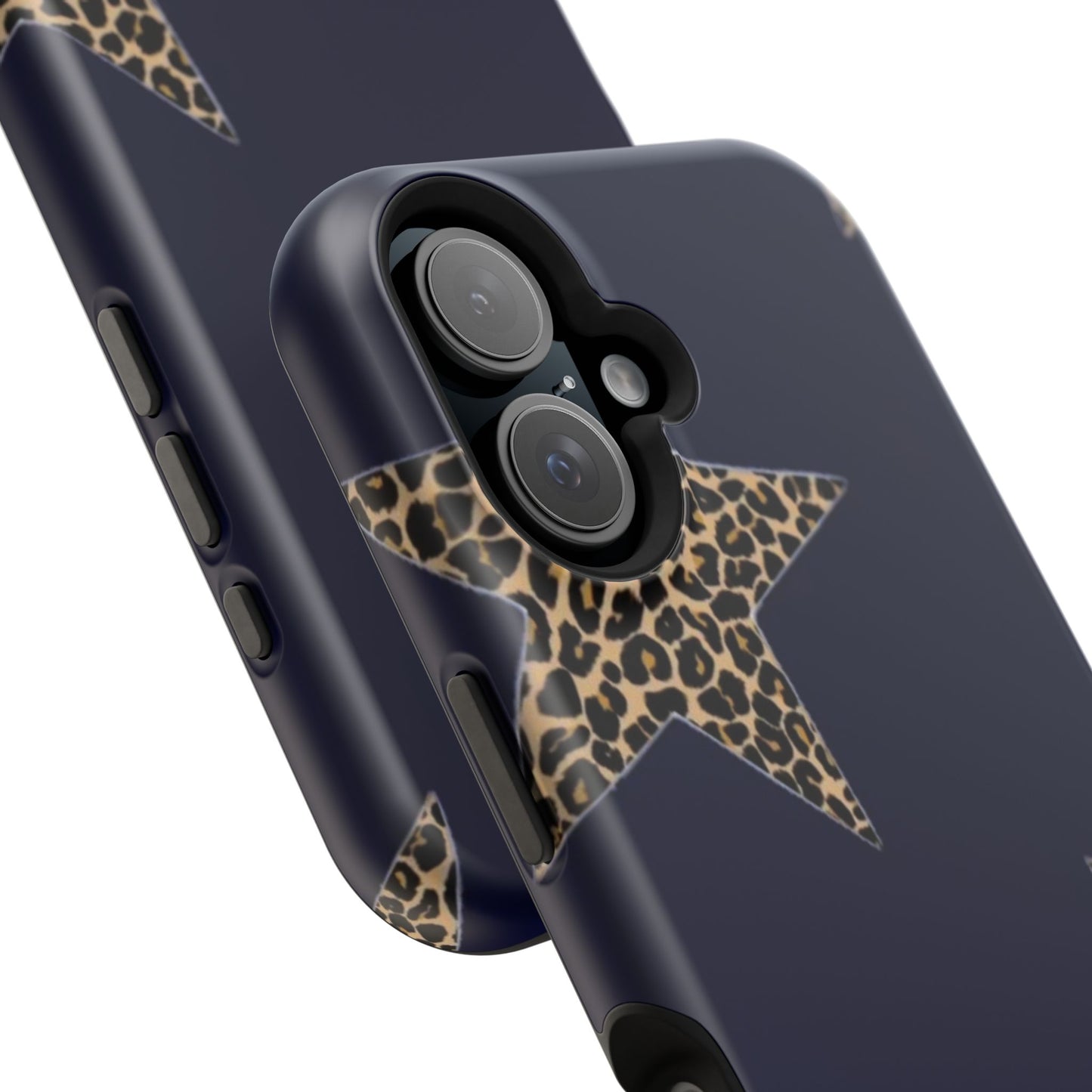 Navy Leopard Star Phone Case
