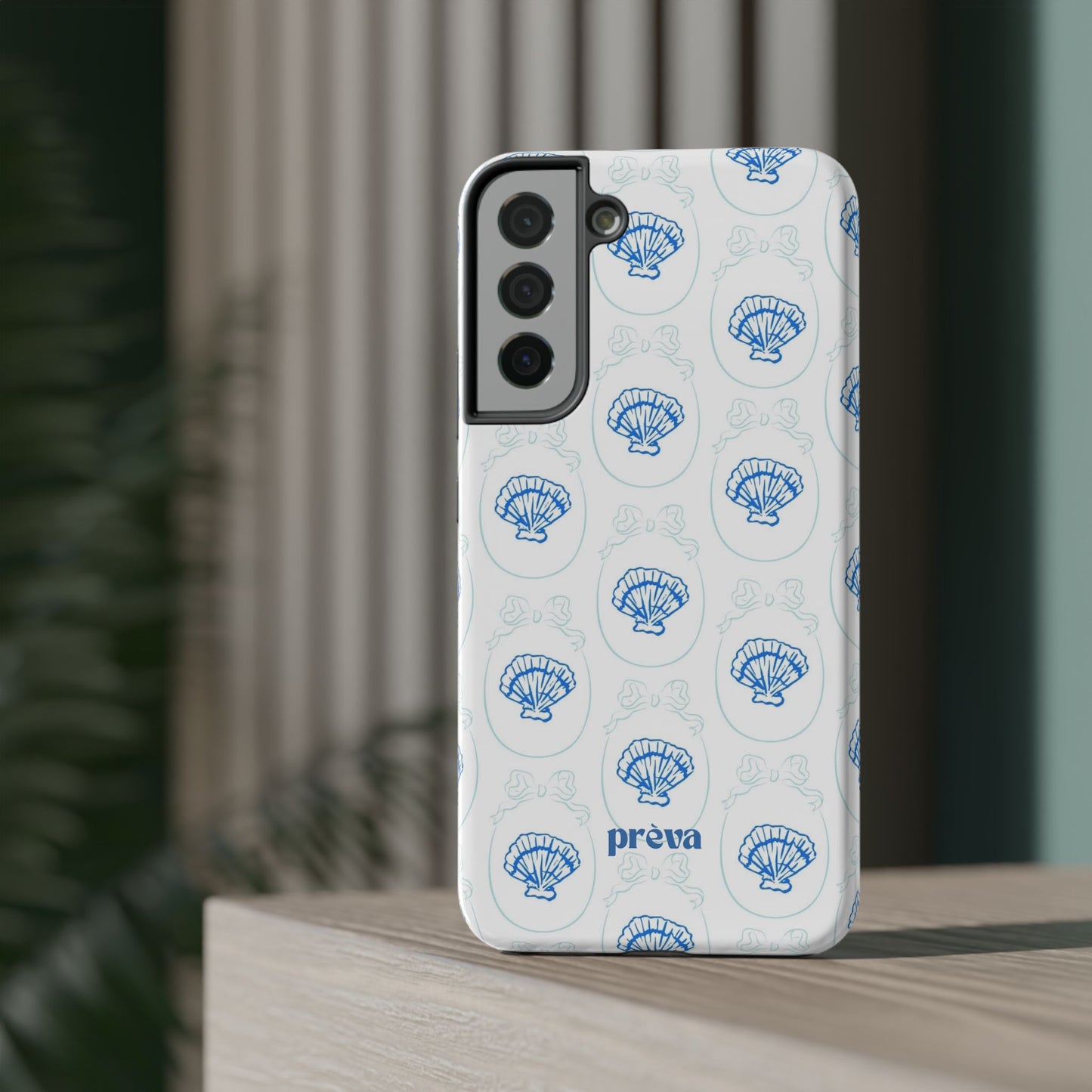 Fancy Teal Shell Phone Case