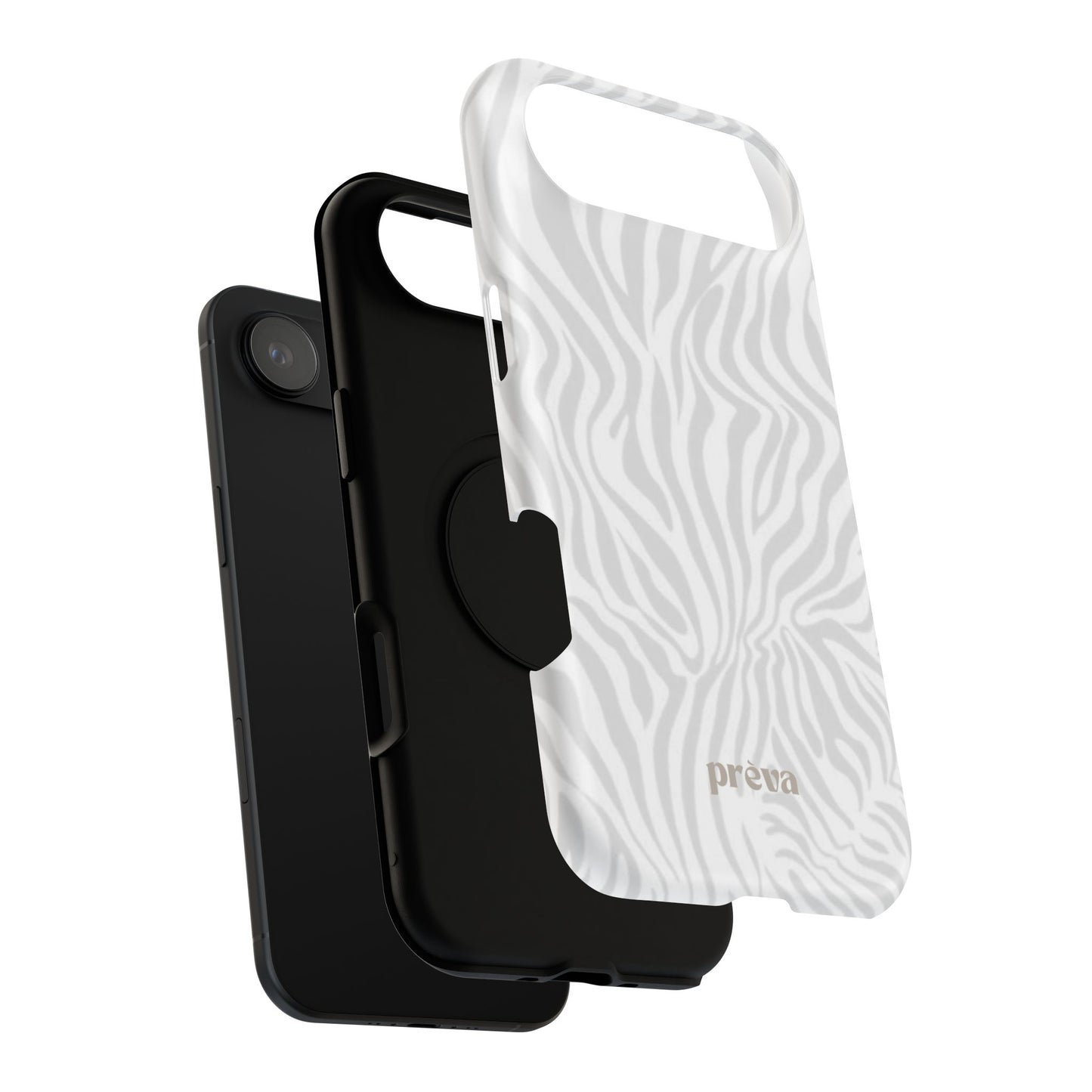 Zebra White Wave Phone Case