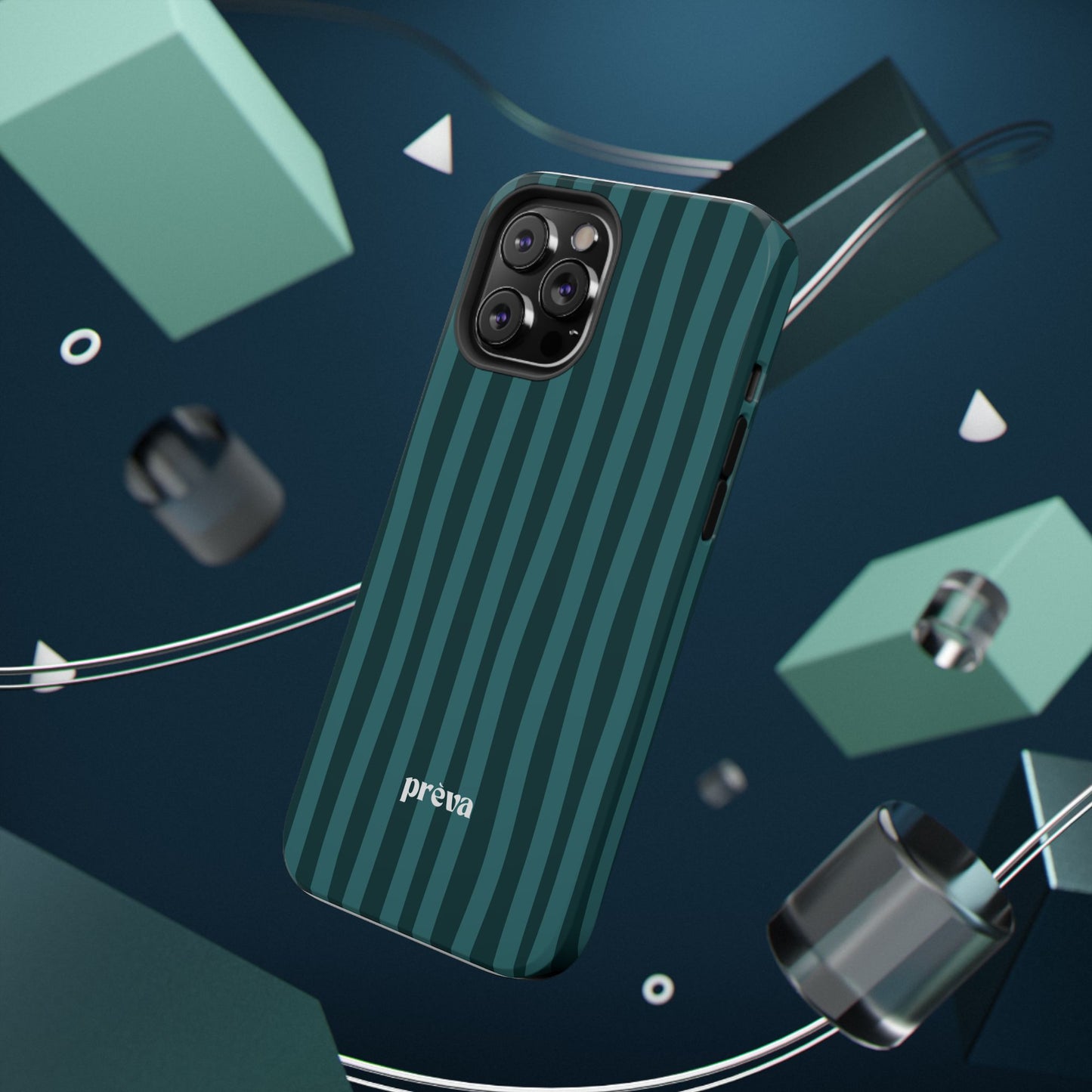 Dark Stripes Turquoise Phone Case