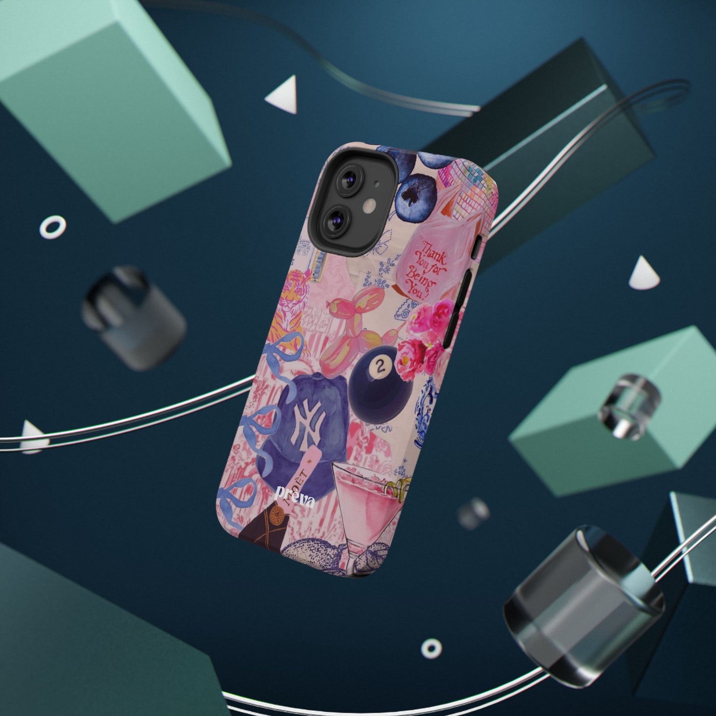Retro 8 Ball Collage Phone Case
