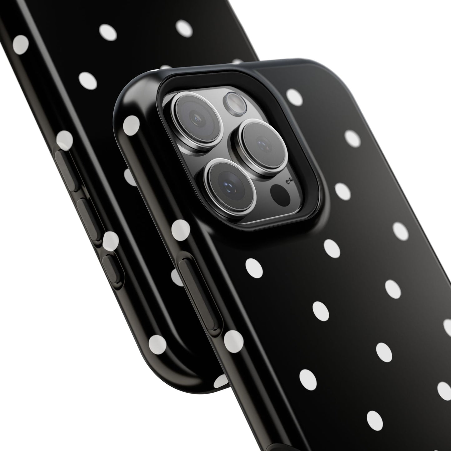 Black with White Polka Dots Phone Case