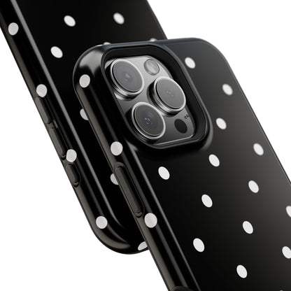 Black with White Polka Dots Phone Case