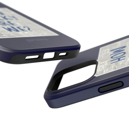 Navy How Lucky Are We Phone Case
