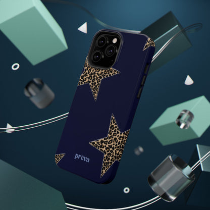 Navy Leopard Star Phone Case