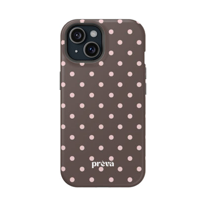 Brown and Pink Polka Dot Phone Case