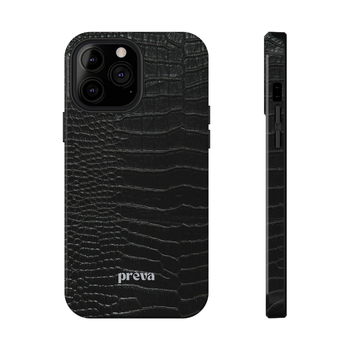 Black Croc Phone Case
