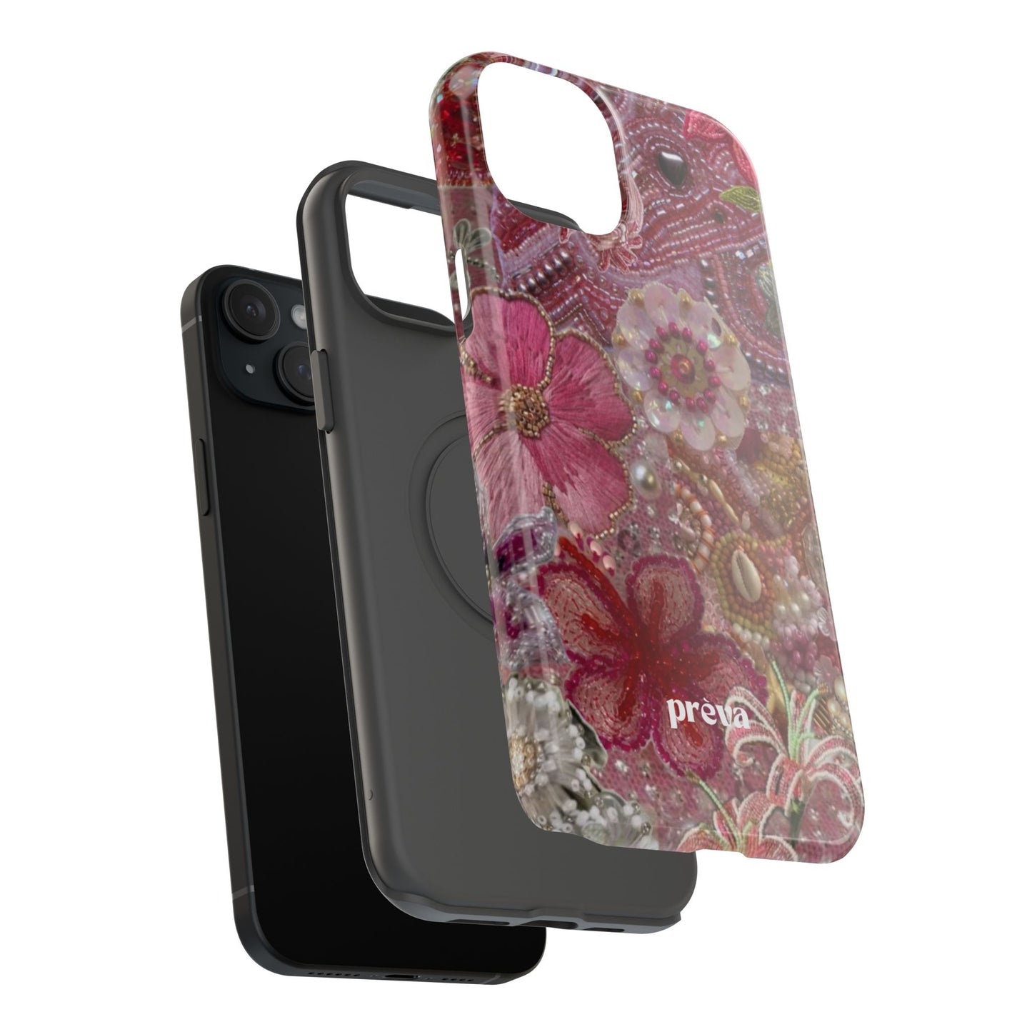 Floral Embroidery Phone Case
