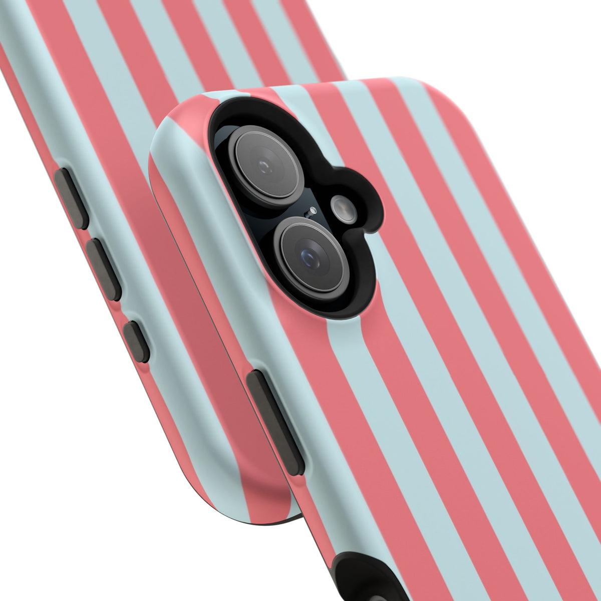 Coral & Teal Stripes Phone Case