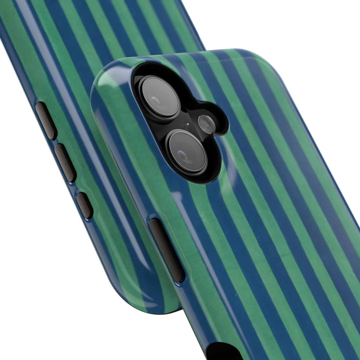 Green & Blue Stripes Phone Case