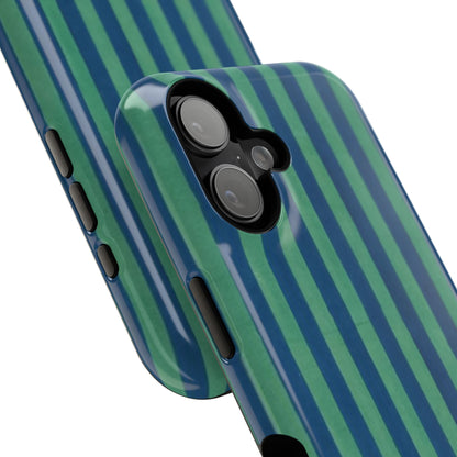 Green & Blue Stripes Phone Case