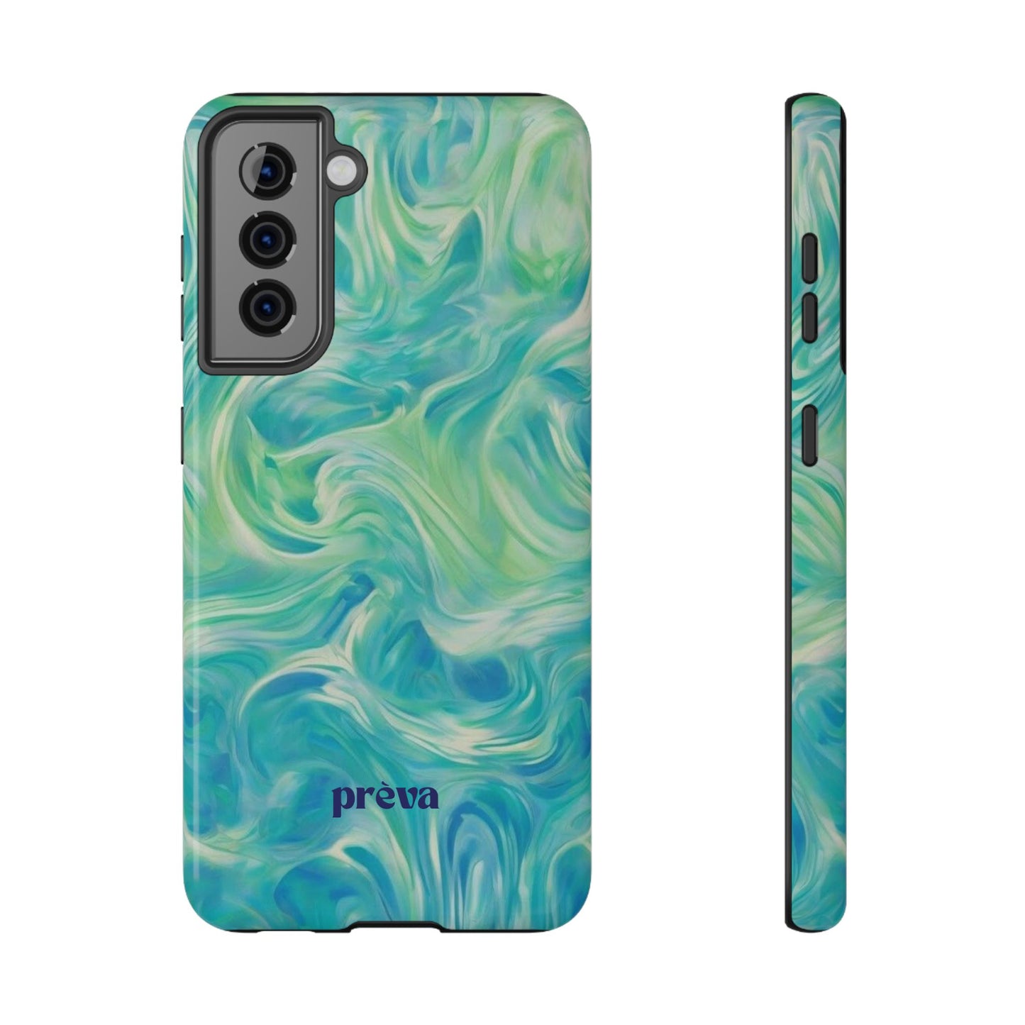 Teal & Green Swirl Phone Case