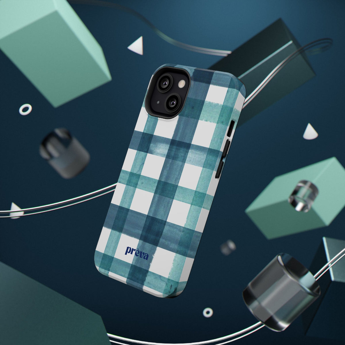 Teal Plaid Phone Case