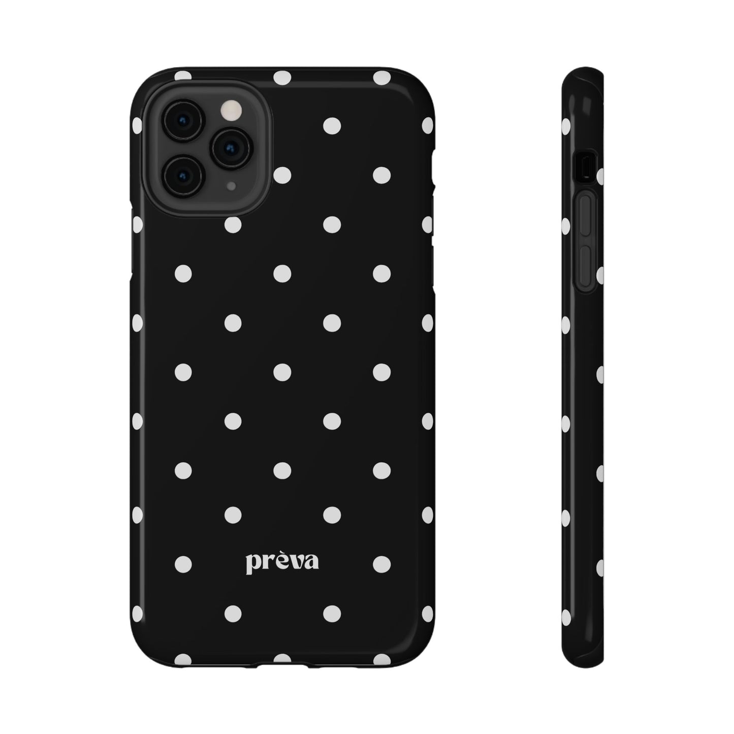 Black with White Polka Dots Phone Case