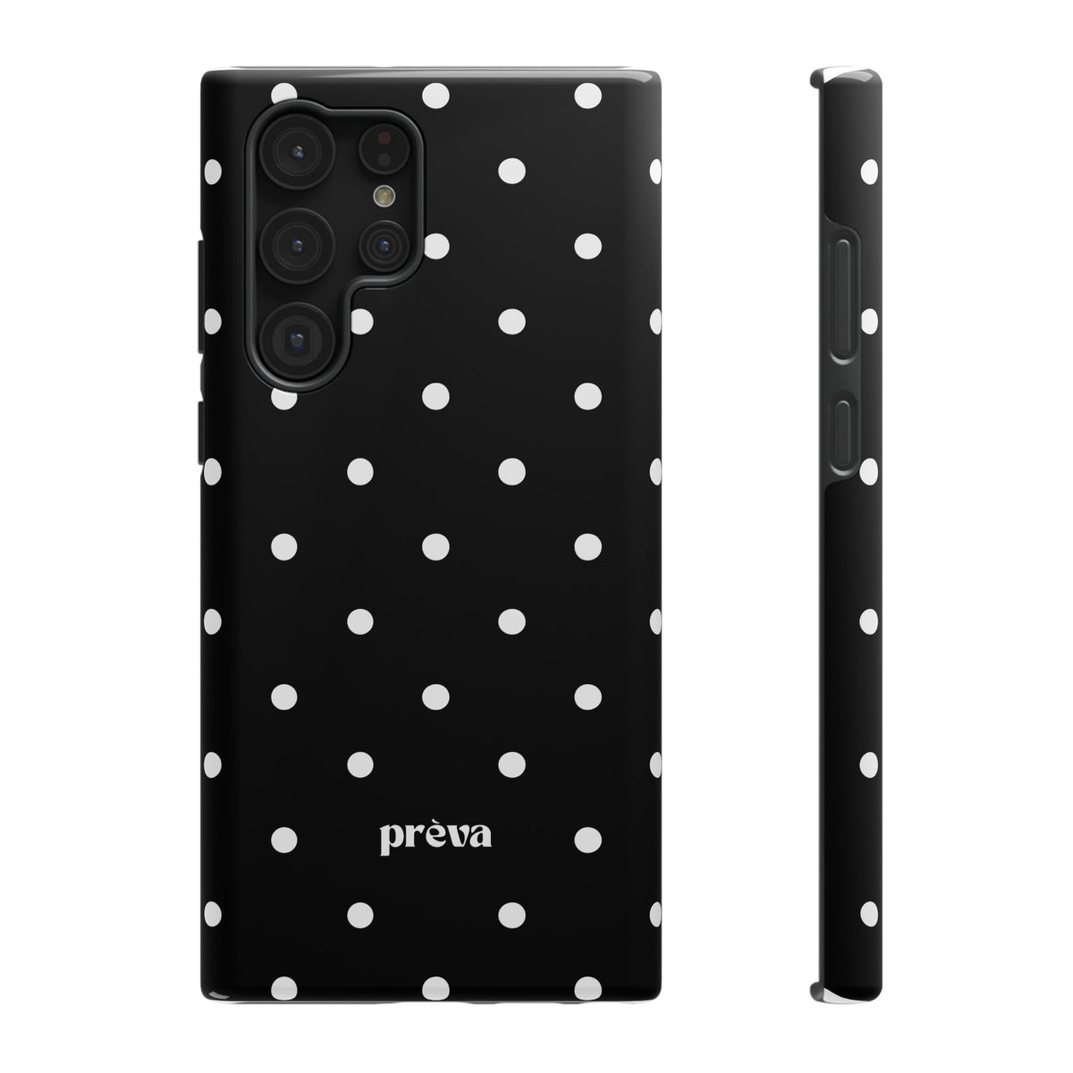 Black with White Polka Dots Phone Case