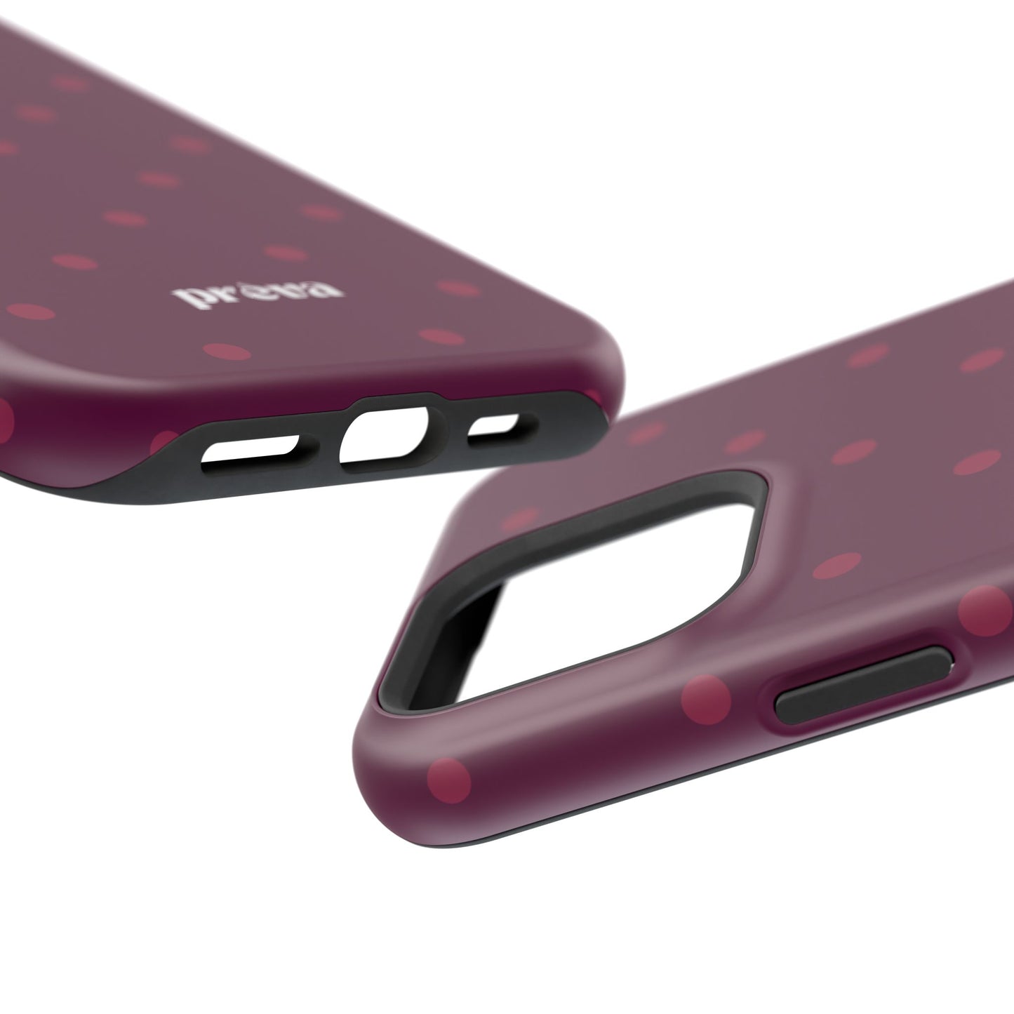 Maroon Polka Dots Phone Case