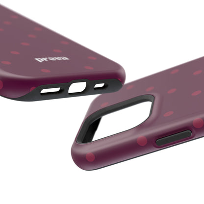 Maroon Polka Dots Phone Case
