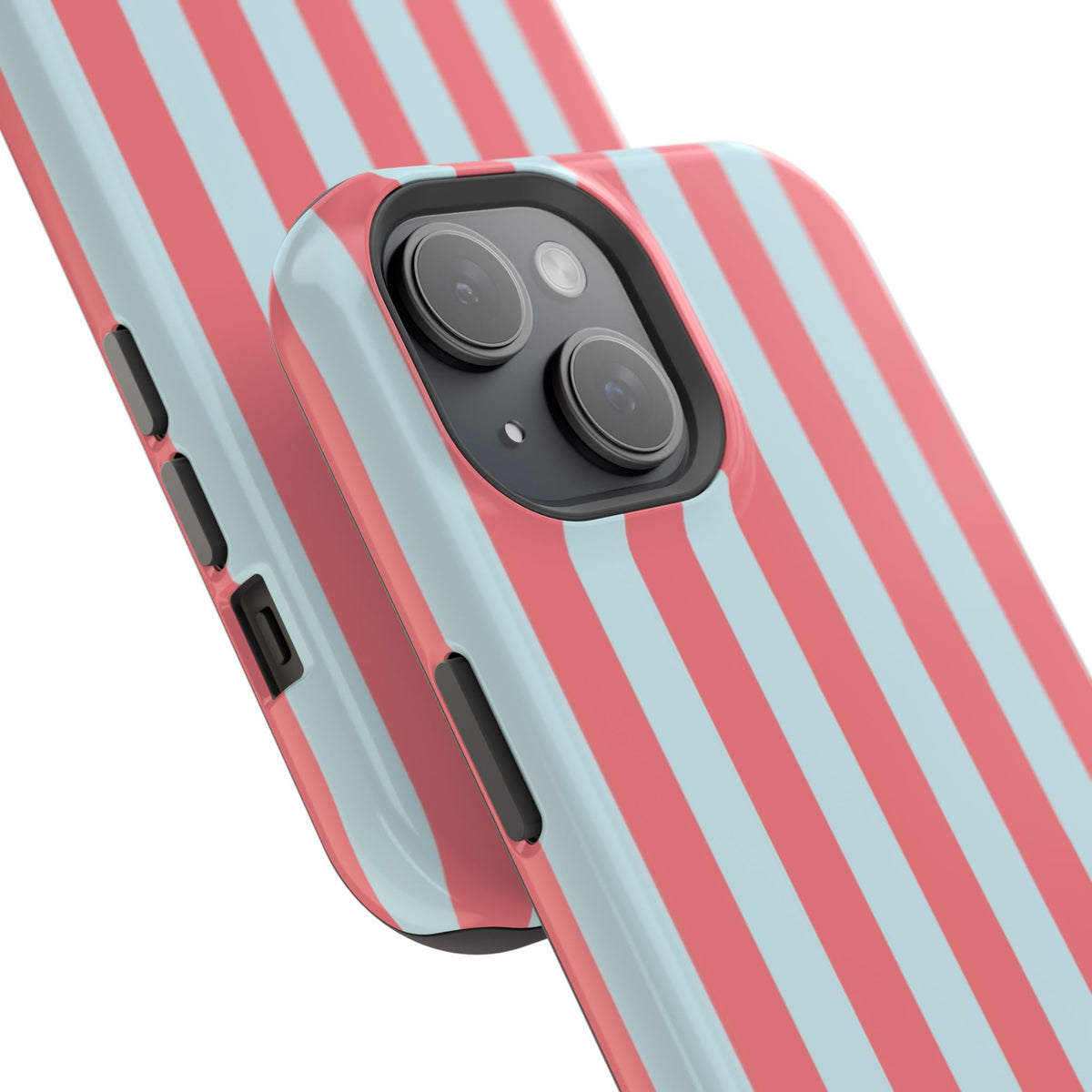 Coral & Teal Stripes Phone Case