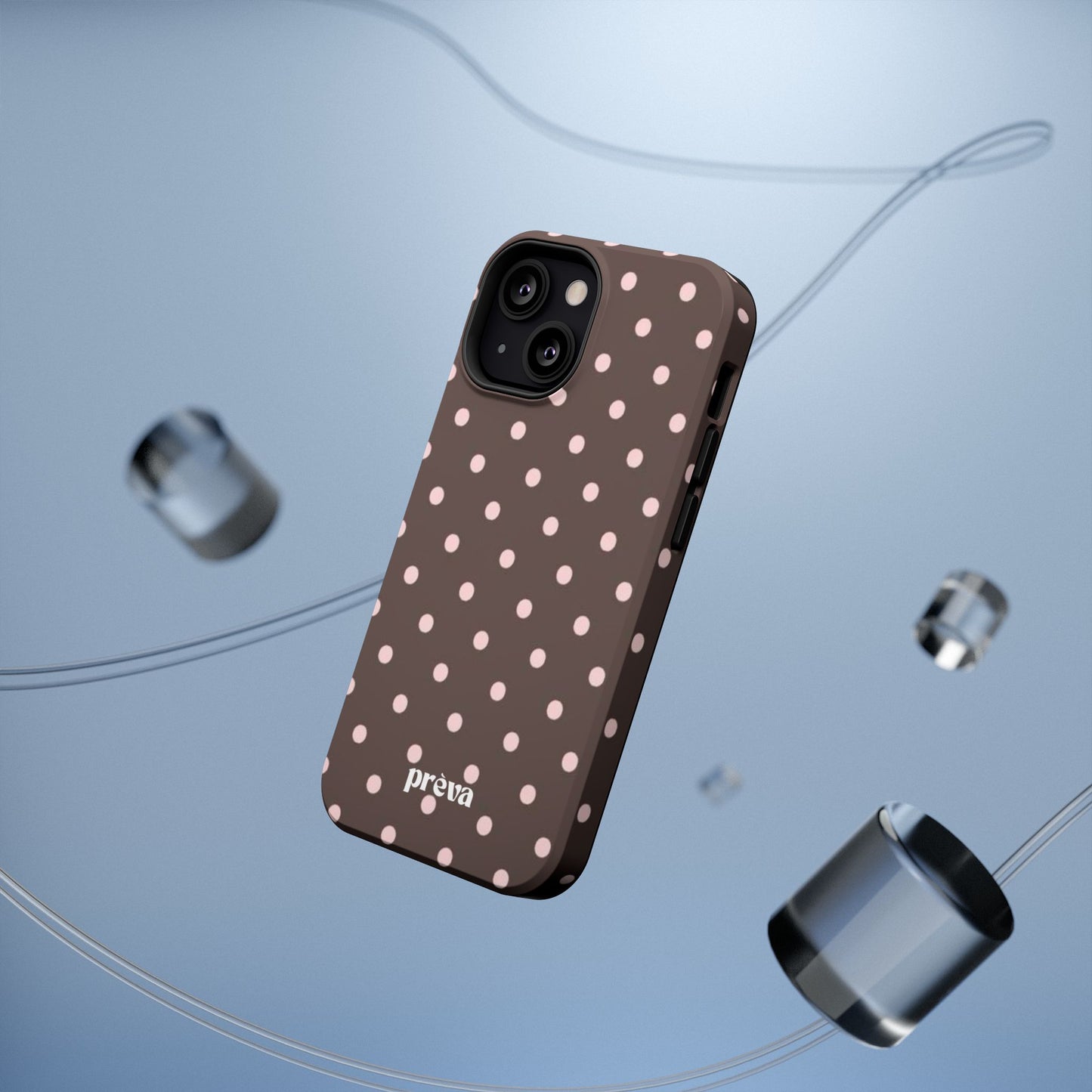 Brown and Pink Polka Dot Phone Case