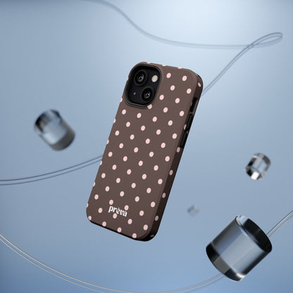 Brown and Pink Polka Dot Phone Case