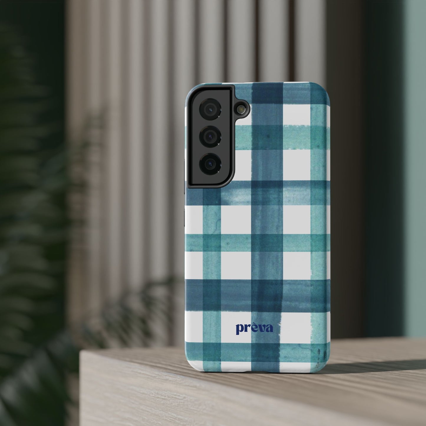 Teal Plaid Phone Case
