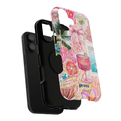 Pink Cocktail Collage Phone Case