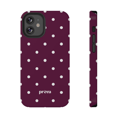 Maroon Polka Dot Phone Case