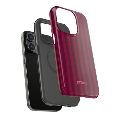 Burgandy Stripes x Ava Dudderar Phone Case