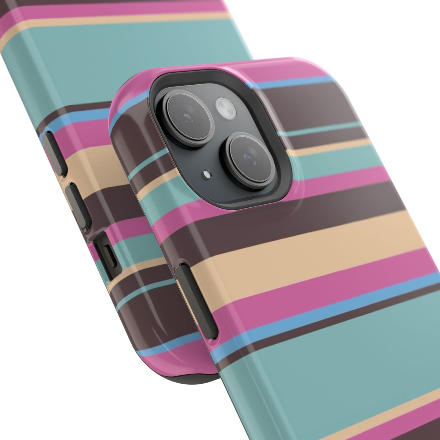 Cocoa Palm Stripes Phone Case