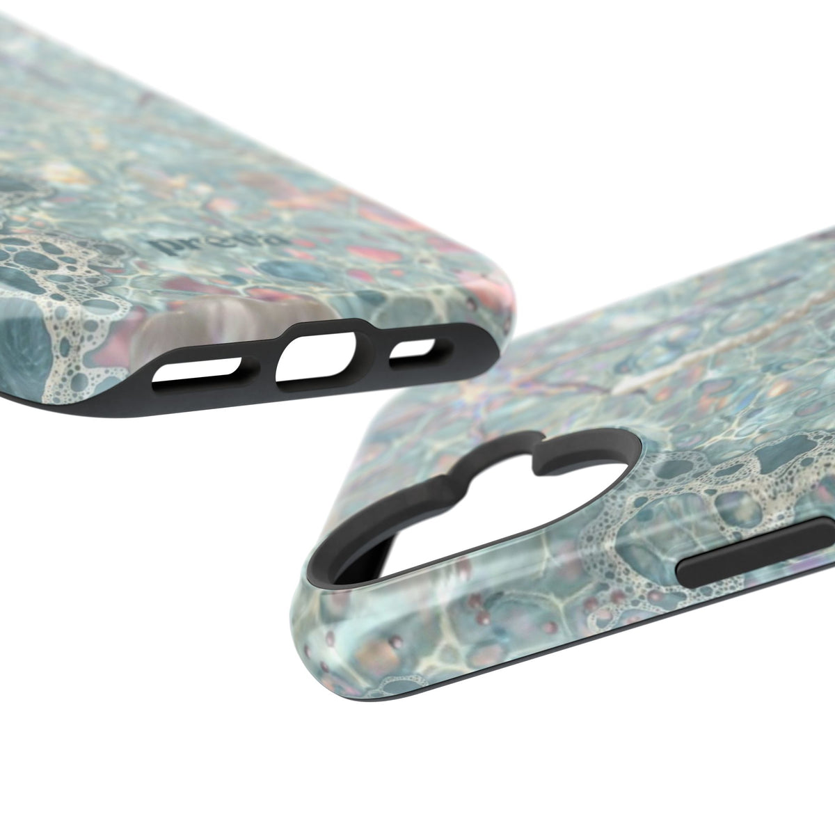 Marbled Seafoam Impact-Resistant Phone Case