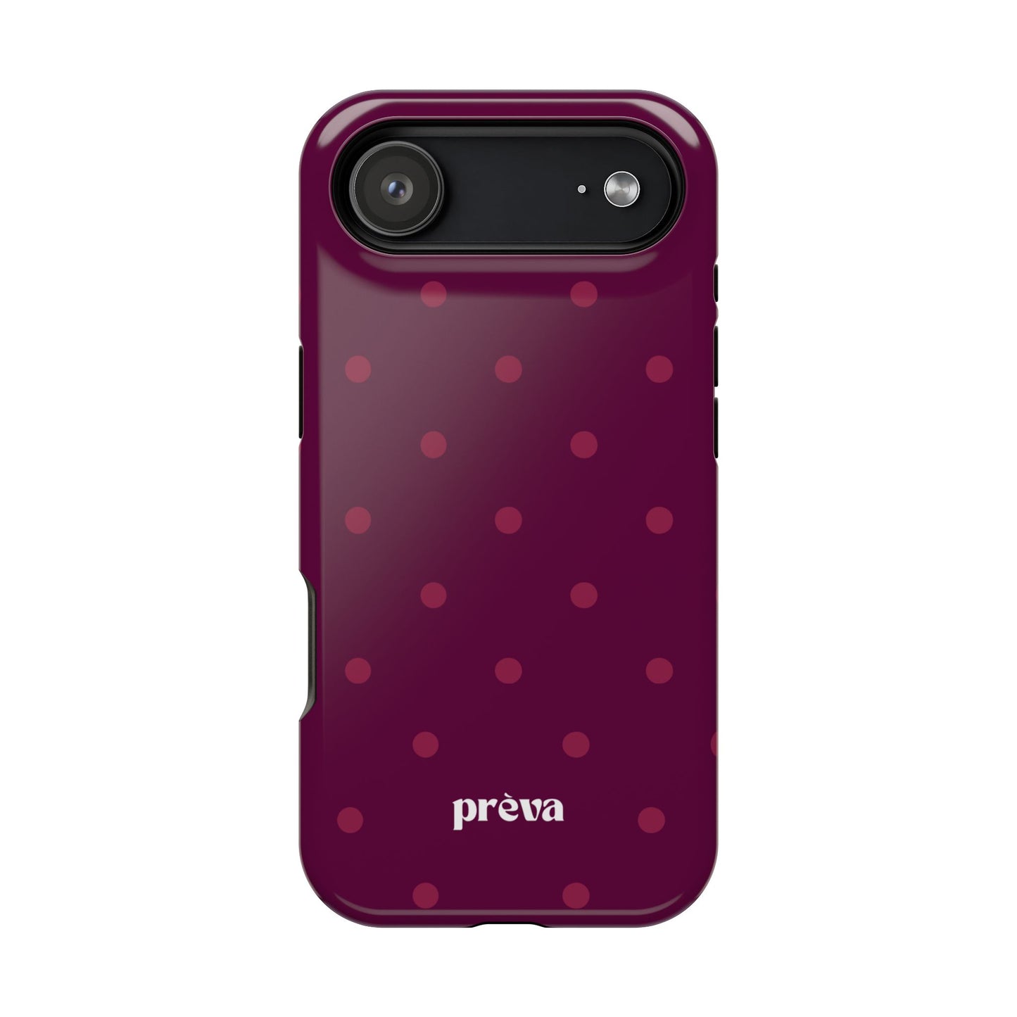 Maroon Polka Dots Phone Case